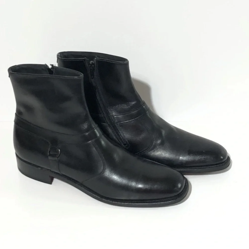 Breather Wright Men’s A Boots Black Arch Preserver Ankle Leather Zip 469